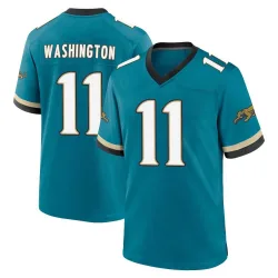 Men's Parker Washington Jacksonville Jaguars No.11 Game Prowler Throwback Jersey - Teal