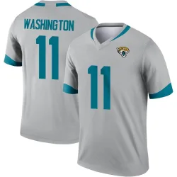 Men's Parker Washington Jacksonville Jaguars No.11 Legend Silver Inverted Jersey