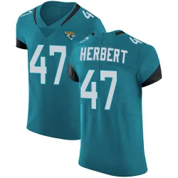 Men's Patrick Herbert Jacksonville Jaguars No.47 Elite Vapor Untouchable Alternate Jersey - Teal