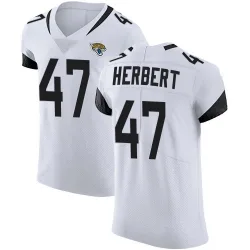Men's Patrick Herbert Jacksonville Jaguars No.47 Elite Vapor Untouchable Road Jersey - White