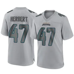 Men's Patrick Herbert Jacksonville Jaguars No.47 Game Atmosphere Fashion Jersey - Gray