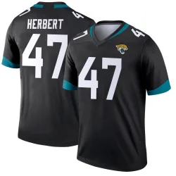 Men's Patrick Herbert Jacksonville Jaguars No.47 Legend Jersey - Black