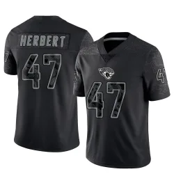 Men's Patrick Herbert Jacksonville Jaguars No.47 Limited Reflective Jersey - Black