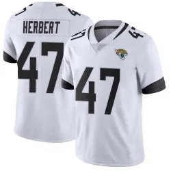 Men's Patrick Herbert Jacksonville Jaguars No.47 Limited Vapor Untouchable Jersey - White