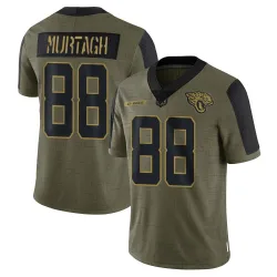 Men's Patrick Murtagh Jacksonville Jaguars No.88 Limited 2021 Salute To Service Jersey - Olive