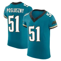 Men's Paul Posluszny Jacksonville Jaguars No.51 Elite Prowler Throwback Vapor F.U.S.E. Jersey - Teal