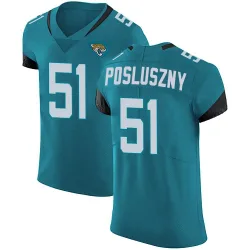Men's Paul Posluszny Jacksonville Jaguars No.51 Elite Vapor Untouchable Alternate Jersey - Teal