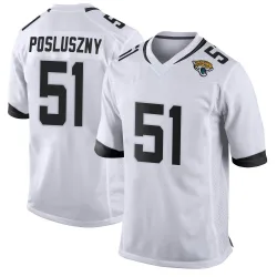 Men's Paul Posluszny Jacksonville Jaguars No.51 Game Jersey - White