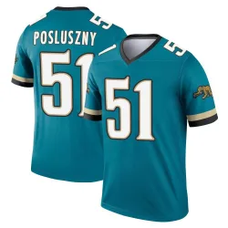 Men's Paul Posluszny Jacksonville Jaguars No.51 Legend Prowler Throwback Jersey - Teal
