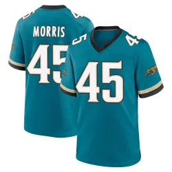 Men's Quintin Morris Jacksonville Jaguars No.45 Game Prowler Throwback Jersey - Teal