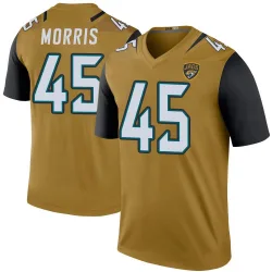 Men's Quintin Morris Jacksonville Jaguars No.45 Legend Color Rush Bold Jersey - Gold