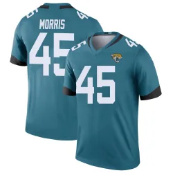 Men's Quintin Morris Jacksonville Jaguars No.45 Legend Color Rush Jersey - Teal