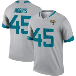 Men's Quintin Morris Jacksonville Jaguars No.45 Legend Silver Inverted Jersey