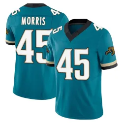 Men's Quintin Morris Jacksonville Jaguars No.45 Limited Prowler Throwback Vapor F.U.S.E. Jersey - Teal