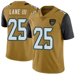 Men's Rayuan Lane III Jacksonville Jaguars No.25 Limited Color Rush Vapor Untouchable Jersey - Gold