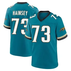 Men's Robert Hainsey Jacksonville Jaguars No.73 Game Prowler Throwback Jersey - Teal