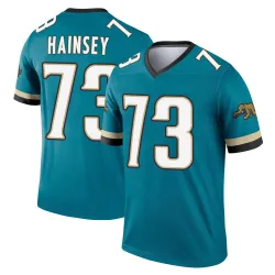 Men's Robert Hainsey Jacksonville Jaguars No.73 Legend Prowler Throwback Jersey - Teal