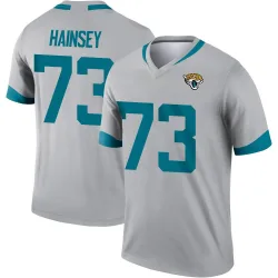 Men's Robert Hainsey Jacksonville Jaguars No.73 Legend Silver Inverted Jersey