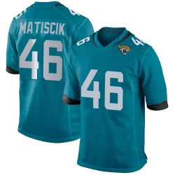 Men's Ross Matiscik Jacksonville Jaguars No.46 Game Jersey - Teal