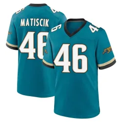 Men's Ross Matiscik Jacksonville Jaguars No.46 Game Prowler Throwback Jersey - Teal