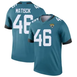 Men's Ross Matiscik Jacksonville Jaguars No.46 Legend Color Rush Jersey - Teal