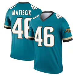 Men's Ross Matiscik Jacksonville Jaguars No.46 Legend Prowler Throwback Jersey - Teal