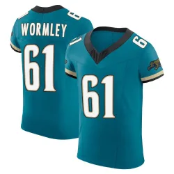 Men's Sal Wormley Jacksonville Jaguars No.61 Elite Prowler Throwback Vapor F.U.S.E. Jersey - Teal