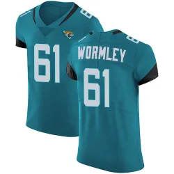 Men's Sal Wormley Jacksonville Jaguars No.61 Elite Vapor Untouchable Alternate Jersey - Teal