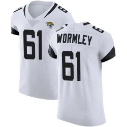 Men's Sal Wormley Jacksonville Jaguars No.61 Elite Vapor Untouchable Road Jersey - White