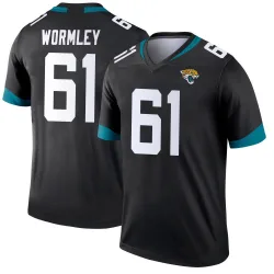 Men's Sal Wormley Jacksonville Jaguars No.61 Legend Jersey - Black