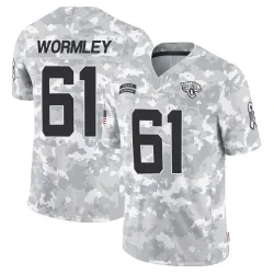 Men's Sal Wormley Jacksonville Jaguars No.61 Limited 2024 Salute to Service Jersey - Arctic Camo