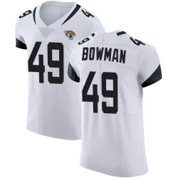 Men's Shawn Bowman Jacksonville Jaguars No.49 Elite Vapor Untouchable Road Jersey - White