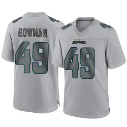 Men's Shawn Bowman Jacksonville Jaguars No.49 Game Atmosphere Fashion Jersey - Gray