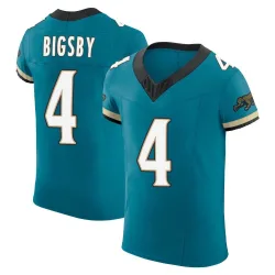 Men's Tank Bigsby Jacksonville Jaguars No.4 Elite Prowler Throwback Vapor F.U.S.E. Jersey - Teal