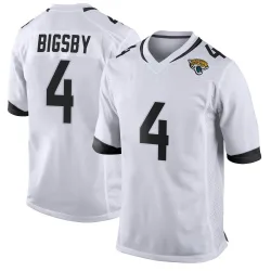 Men's Tank Bigsby Jacksonville Jaguars No.4 Game Jersey - White