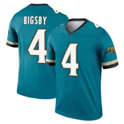Men's Tank Bigsby Jacksonville Jaguars No.4 Legend Prowler Throwback Jersey - Teal