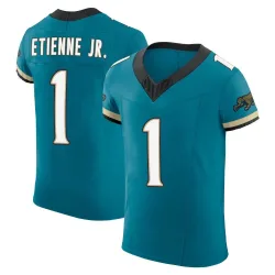 Men's Travis Etienne Jr. Jacksonville Jaguars No.1 Elite Prowler Throwback Vapor F.U.S.E. Jersey - Teal