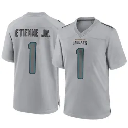 Men's Travis Etienne Jr. Jacksonville Jaguars No.1 Game Atmosphere Fashion Jersey - Gray