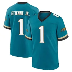 Men's Travis Etienne Jr. Jacksonville Jaguars No.1 Game Prowler Throwback Jersey - Teal