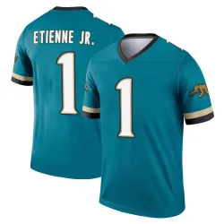 Men's Travis Etienne Jr. Jacksonville Jaguars No.1 Legend Prowler Throwback Jersey - Teal