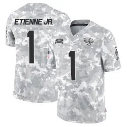Men's Travis Etienne Jr. Jacksonville Jaguars No.1 Limited 2024 Salute to Service Jersey - Arctic Camo