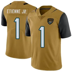 Men's Travis Etienne Jr. Jacksonville Jaguars No.1 Limited Color Rush Vapor Untouchable Jersey - Gold
