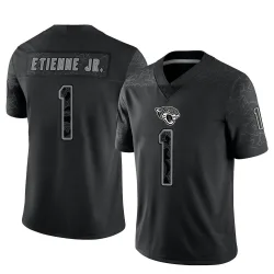 Men's Travis Etienne Jr. Jacksonville Jaguars No.1 Limited Reflective Jersey - Black