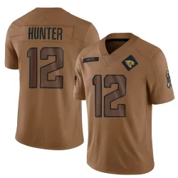 Men's Travis Hunter Jacksonville Jaguars No.12 Limited 2023 Salute To Service Jersey - Brown