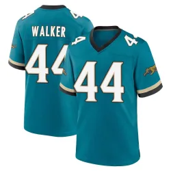Men's Travon Walker Jacksonville Jaguars No.44 Game Prowler Throwback Jersey - Teal