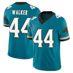 Men's Travon Walker Jacksonville Jaguars No.44 Limited Prowler Throwback Vapor F.U.S.E. Jersey - Teal