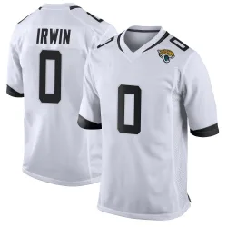 Men's Trenton Irwin Jacksonville Jaguars No.0 Game Jersey - White