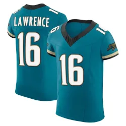 Men's Trevor Lawrence Jacksonville Jaguars No.16 Elite Prowler Throwback Vapor F.U.S.E. Jersey - Teal
