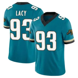 Men's Tyler Lacy Jacksonville Jaguars No.93 Limited Prowler Throwback Vapor F.U.S.E. Jersey - Teal