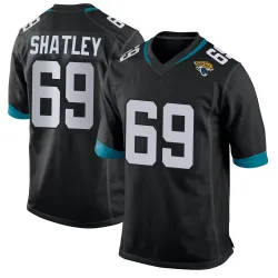 Men's Tyler Shatley Jacksonville Jaguars No.69 Game Alternate Jersey - Black
